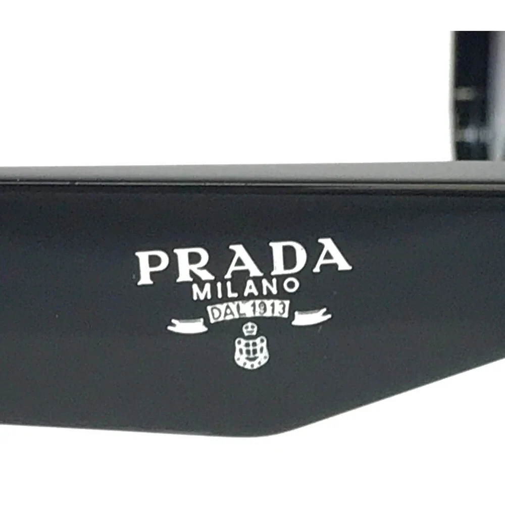Prada Sunglasses SPRC07 16K-90A Polished Black Frames with Gradient Gray Lenses